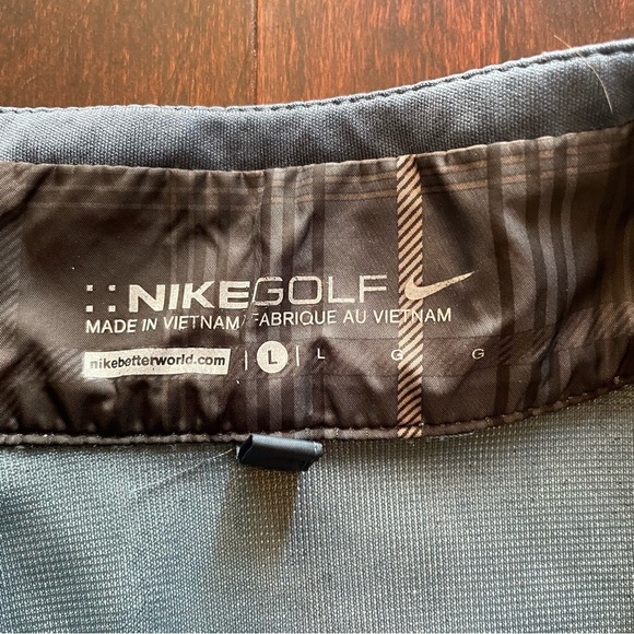 Nike Golf Womens 1/4 Zip Jacket Size Large Slate Blue & Yellow Zip Pockets - Picture 6 of 7